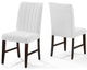 Motivate Channel Tufted Upholstered Fabric Dining Chair Set of 2 EEI-3333-WHI