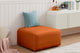 Arc Upholstered Modular Component, Cognac, 1-Piece: Ottoman, Velvet