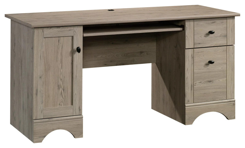 Classic Desk, Rectangular Top With Storage Drawers & Pull Handles, Laurel Oak