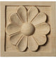 Sanford Square Block Wood Rosettes, Cherry, Small