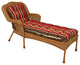 74"x19" U-Shaped Outdoor Tufted Chaise Lounge Cushion, Monserrat Sangria