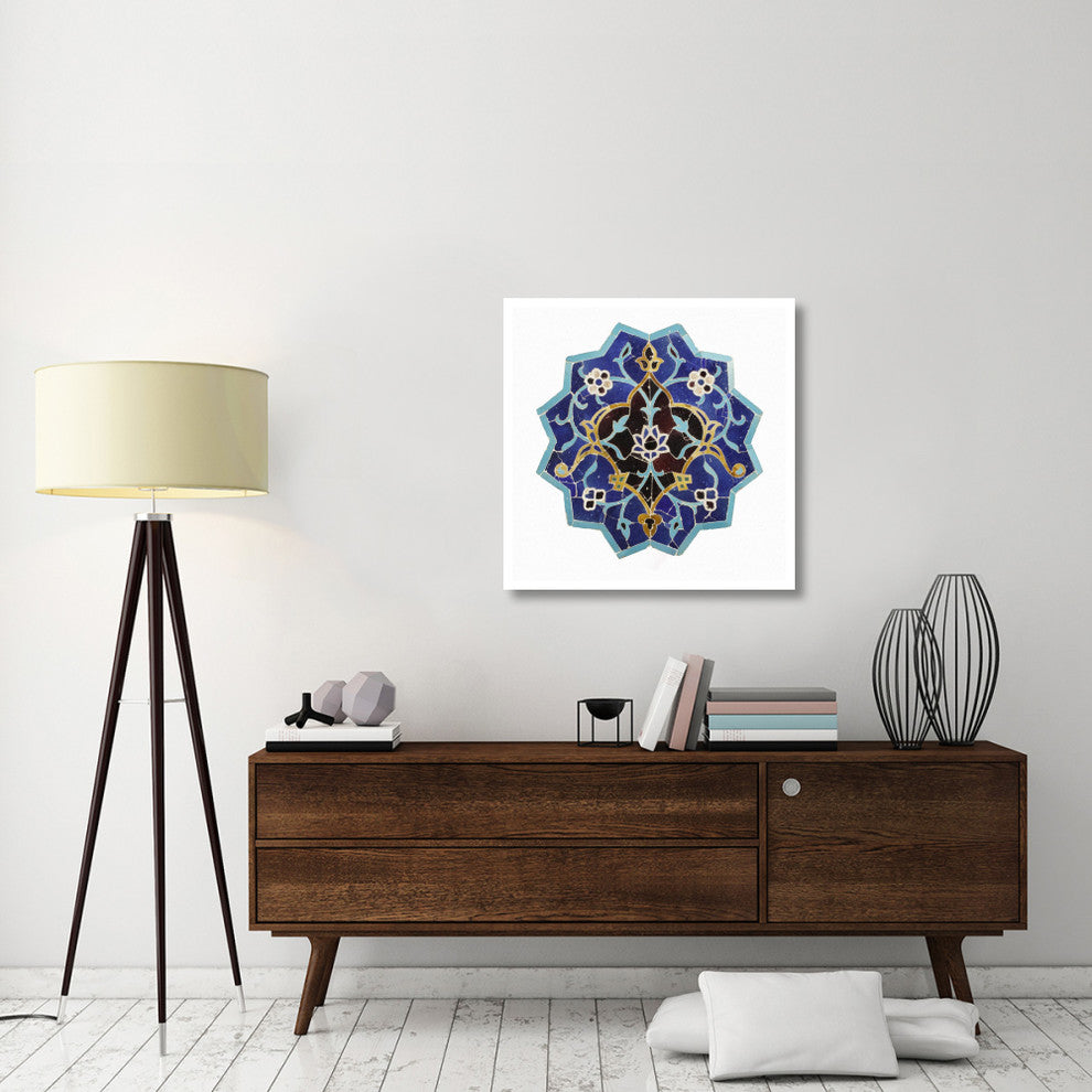 "Mosaic Tile" Paper Print 15th Century Persian Artisan, 32"x32"