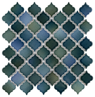 Hudson Tangier Mosaic Floor and Wall Tile, Lagoon