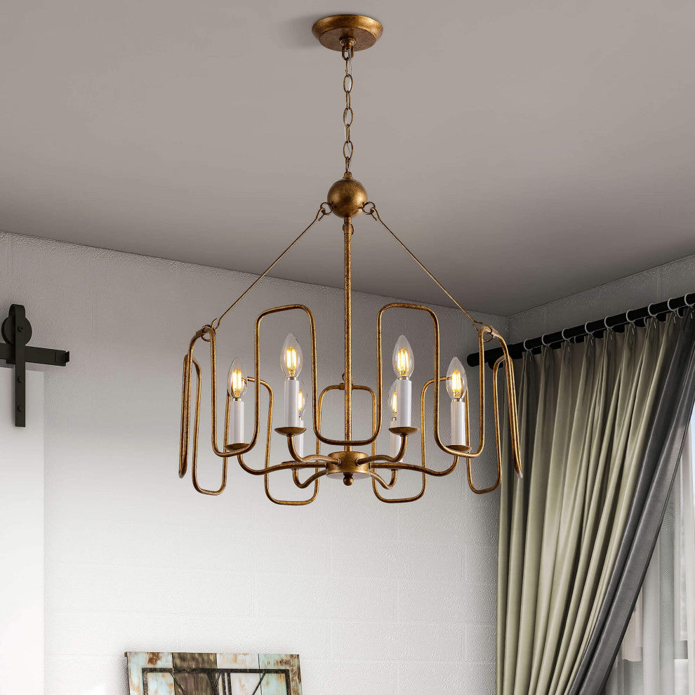 Athena 6-light Drum Chandelier for Living/ Dining Room
