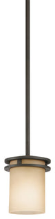 Mini Pendant 1-Light, Olde Bronze/Light Umber Glass