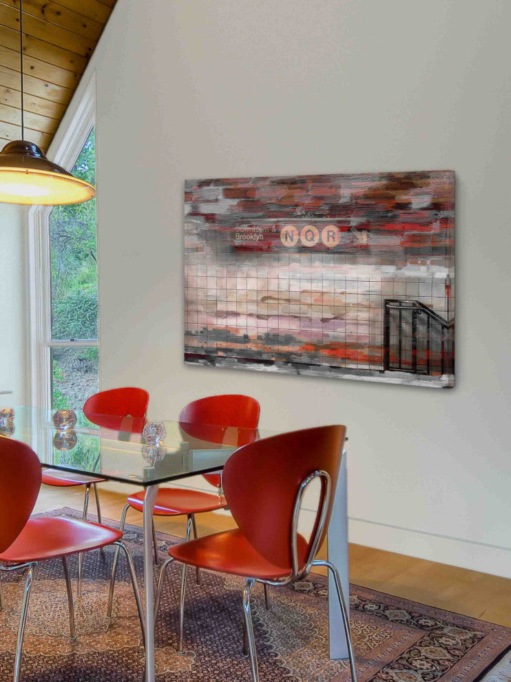 "Downtown and Brooklyn" Print on Canvas, 18"x12"