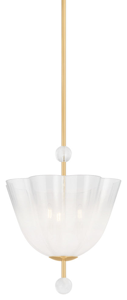 Hudson Valley Lighting Cambria Heights Lantern, Aged Brass