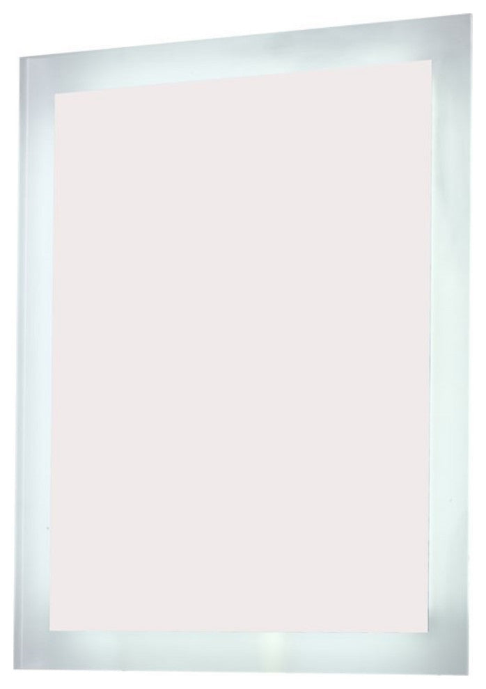 24" Rectangular Led Bordered Illuminated Mirror With Bluetooth Speakers