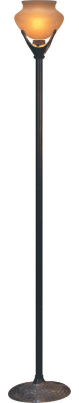 Robert Abbey 9824BRN One Light Torchiere Beaux Arts Antiqued Rust