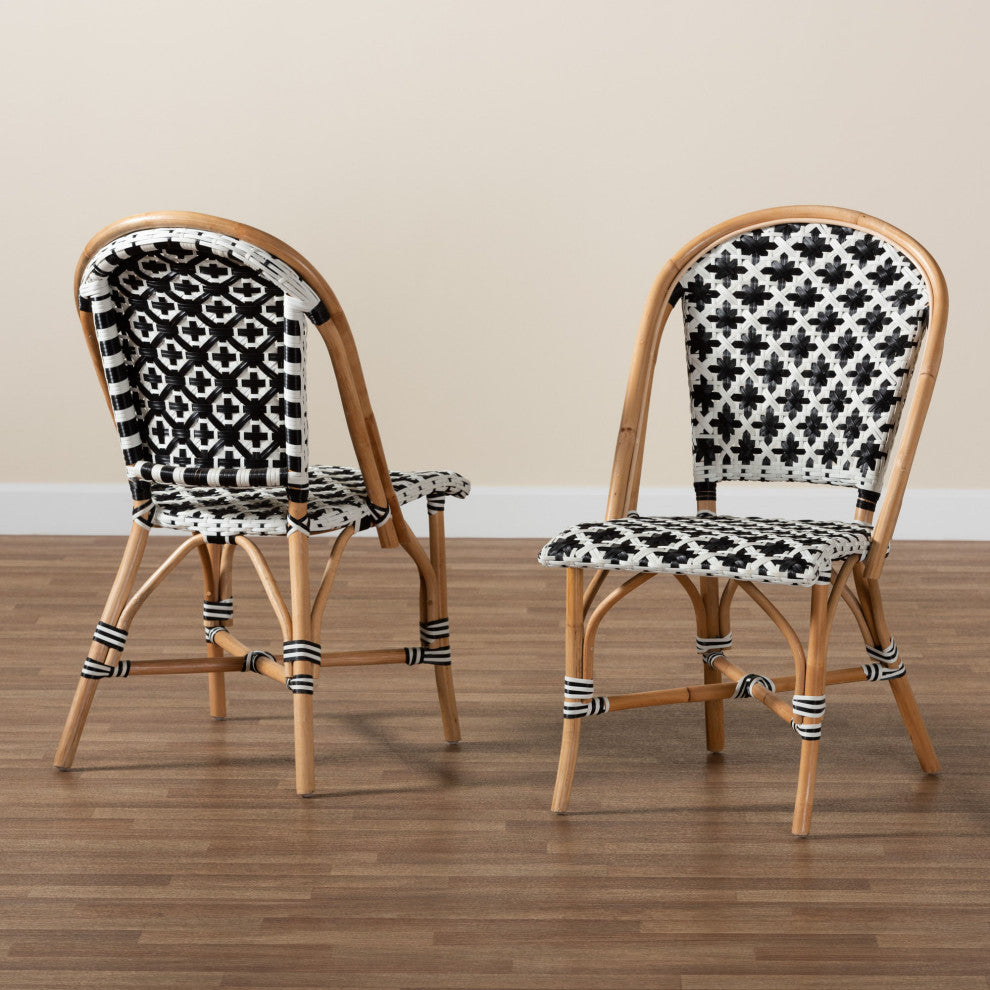 Gia Weaving Natural Rattan 2-Piece  Bistro Chair Set