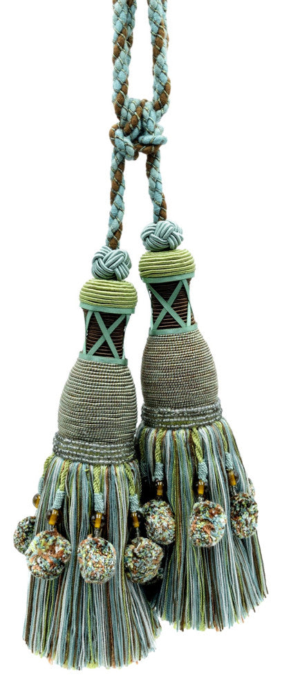 Tassel Tieback, Style# TBRW102, Color# VL12 - Lakeside Green [Set of 2]