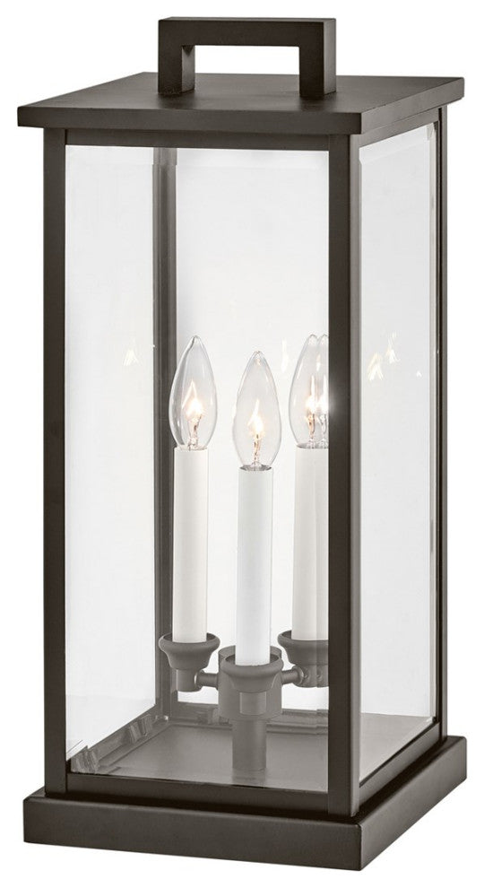 Hinkley Weymouth 3-Light Large Pier Mount Lantern 20017OZ-LV, Oil Rubbed Bronze