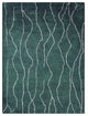 HAND KNOTTED LOOM SILK AREA RUGS-8'x10',Rectangle,Dark Green White,Contemporary