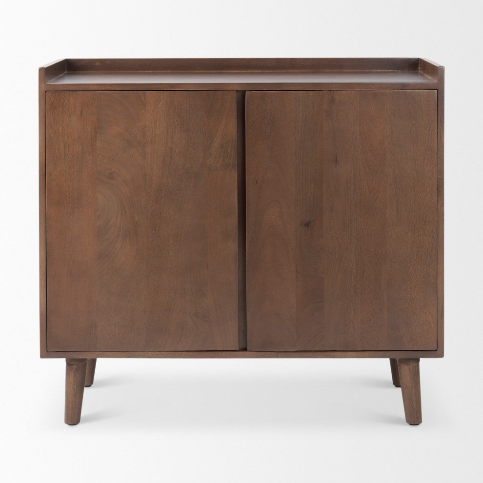 Lillie Medium Brown Solid Wood Accent Cabinet