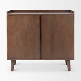 Lillie Medium Brown Solid Wood Accent Cabinet