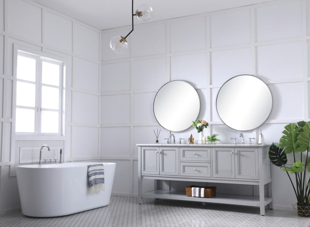 Home Living 72" Double Sink Bathroom Vanity Set, Gray