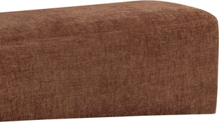 Alora Upholstered Bench, Cognac, Walnut Finish