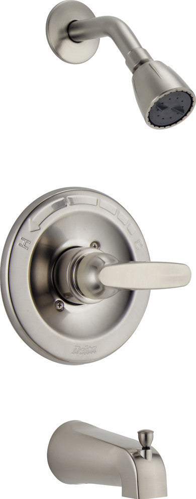 Delta Foundations Monitor 13 Series Tub & Shower Trim, Stainless, BT13
