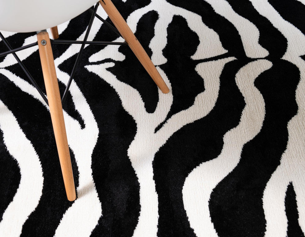 Rug Unique Loom Wildlife Black Rectangular 3' 3 x 5' 3