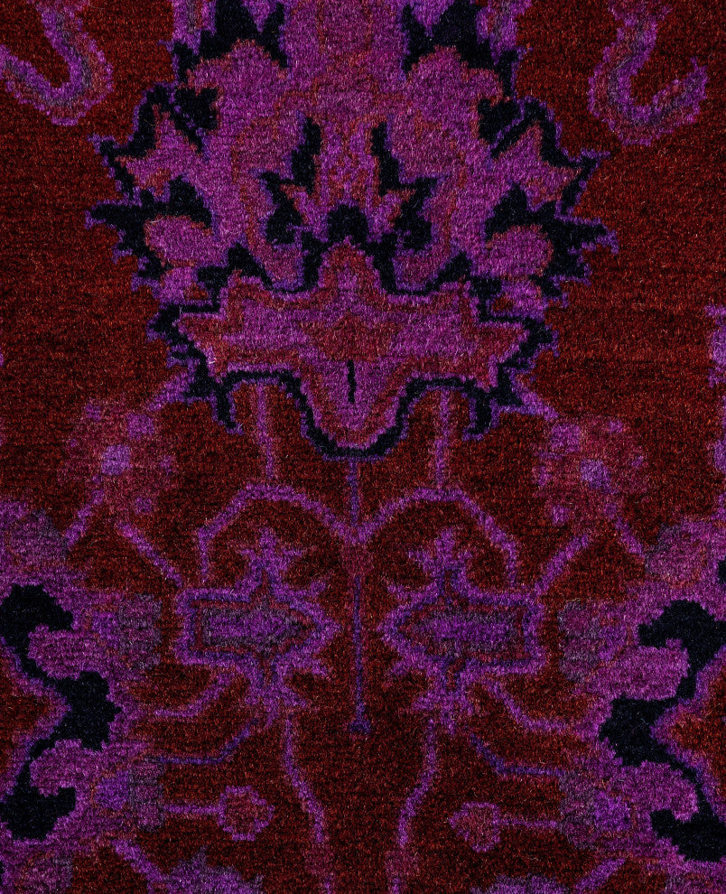 Overdyed One-of-a-Kind Hand-Knotted Area Rug Red, 2' 9" x 4' 4"
