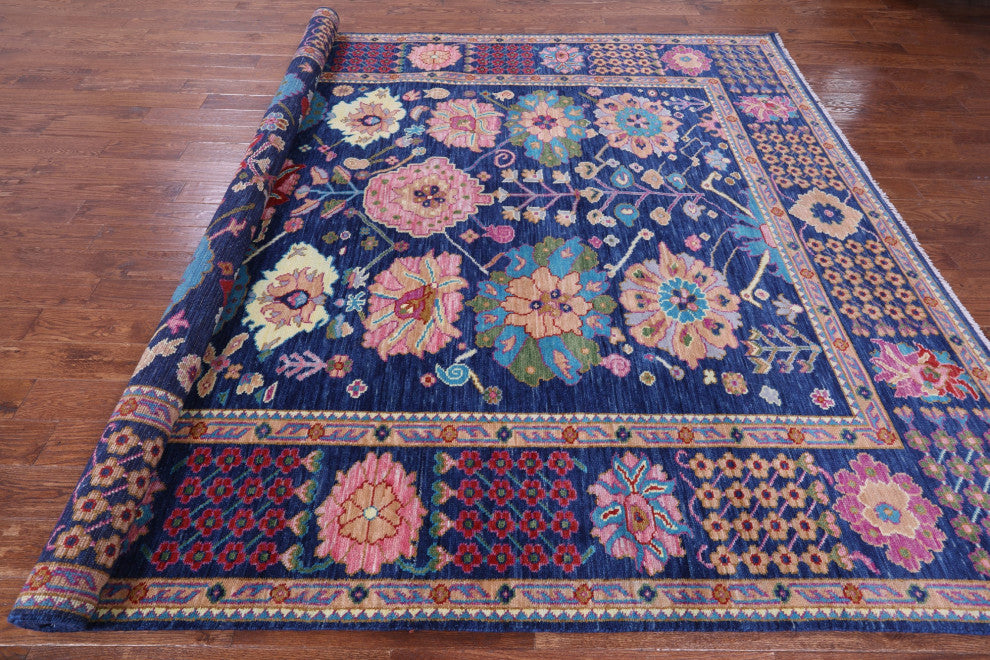 Hand-Knotted Turkish Oushak Wool Rug 9' 2" X 11' 10" - Q15420