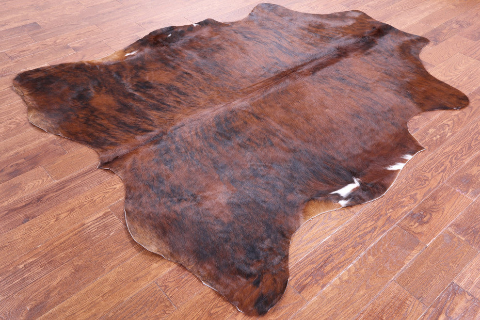 Brindle Natural Cowhide Rug 7' 1" X 6' 1" C2334