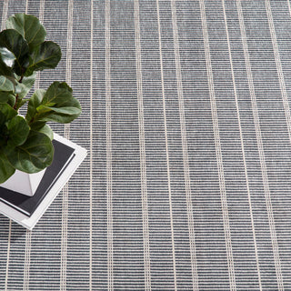 Bunny Williams x Dash & Albert Samson Black Washable Rug, Black, 2'6" x 8'