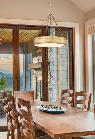 Z-LITE 3-Light Pendant, Rubbed Brass