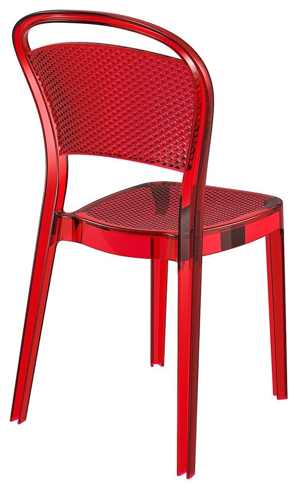 Compamia Bee Dining Chairs, Set of 2, Transparent Red