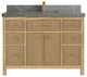 Sonoma Teak 48 Single Sink Vanity in Light  Natural with 2" Piatra Gray Quartz