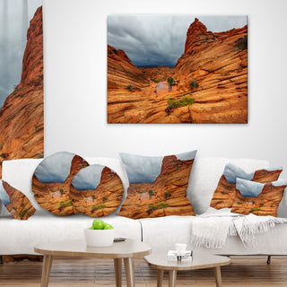 Vermillion Cliffs Wilderness Landscape Printed Throw Pillow, 18"x18"