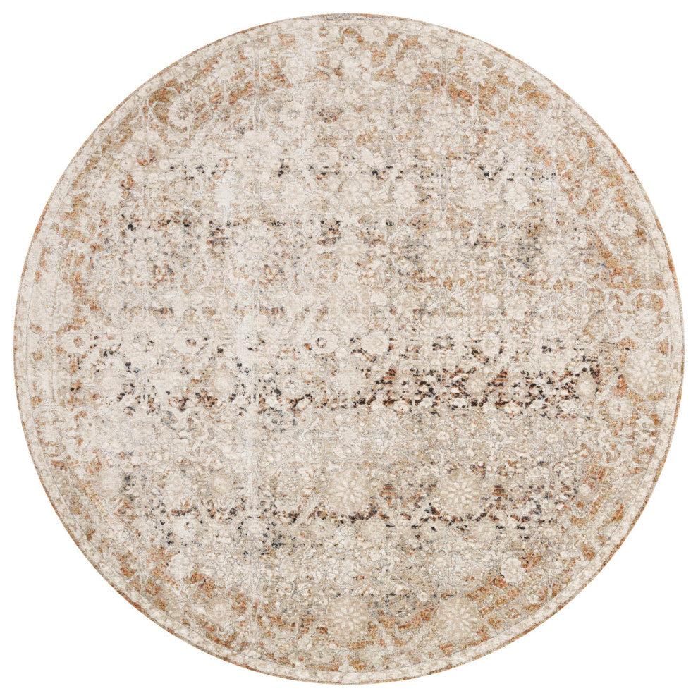 Theia Rug, Natural and Rust, Natural/Rust, 1'6"x1'6" Sample
