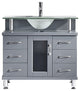 Virtu Vincente 36" Single Bathroom Vanity, Gray