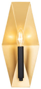 .-     Malone 1-Lt Sconce - Matte Black/French Gold