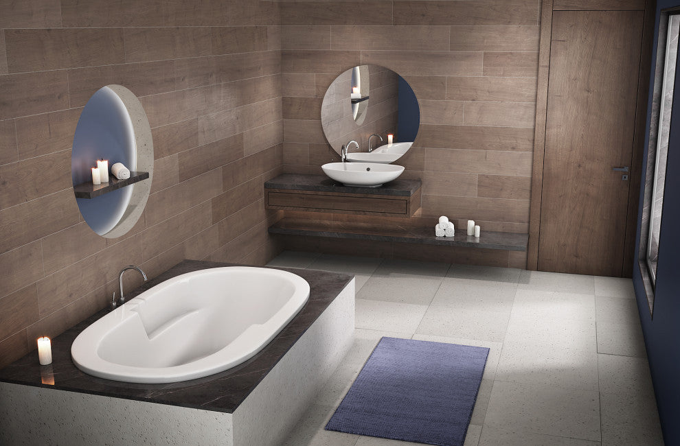 Malibu Marco Oval Soaking Bathtub 60x36x22 White
