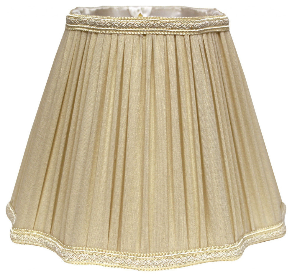 8" Pearl Gray Slanted Fancy Square Shantung Lampshade