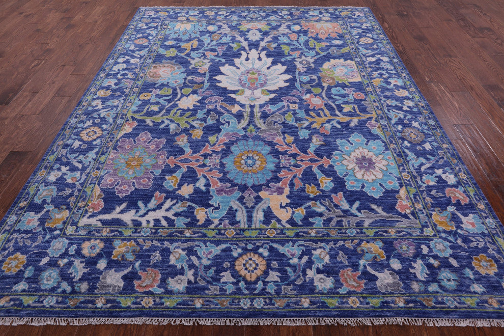 Turkish Oushak Hand Knotted Wool Rug 7' 10" X 10' 1" - Q15638