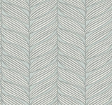 Spa & Silver Luminous Leaves Wallpaper