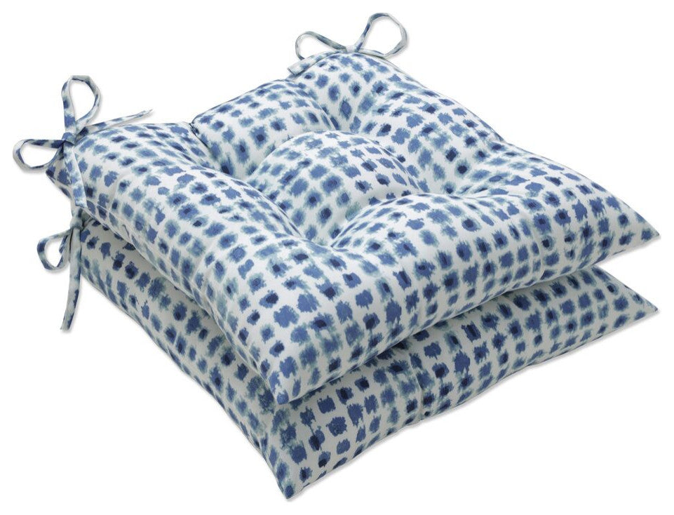Alauda Porcelain Wrought Iron Seat Cushion, Set of 2