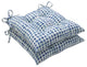 Alauda Porcelain Wrought Iron Seat Cushion, Set of 2