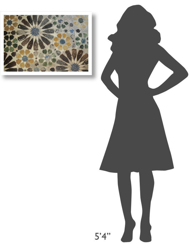 "Alhambra Tile I" Digital Paper Print by Sue Schlabach, 26"x18"