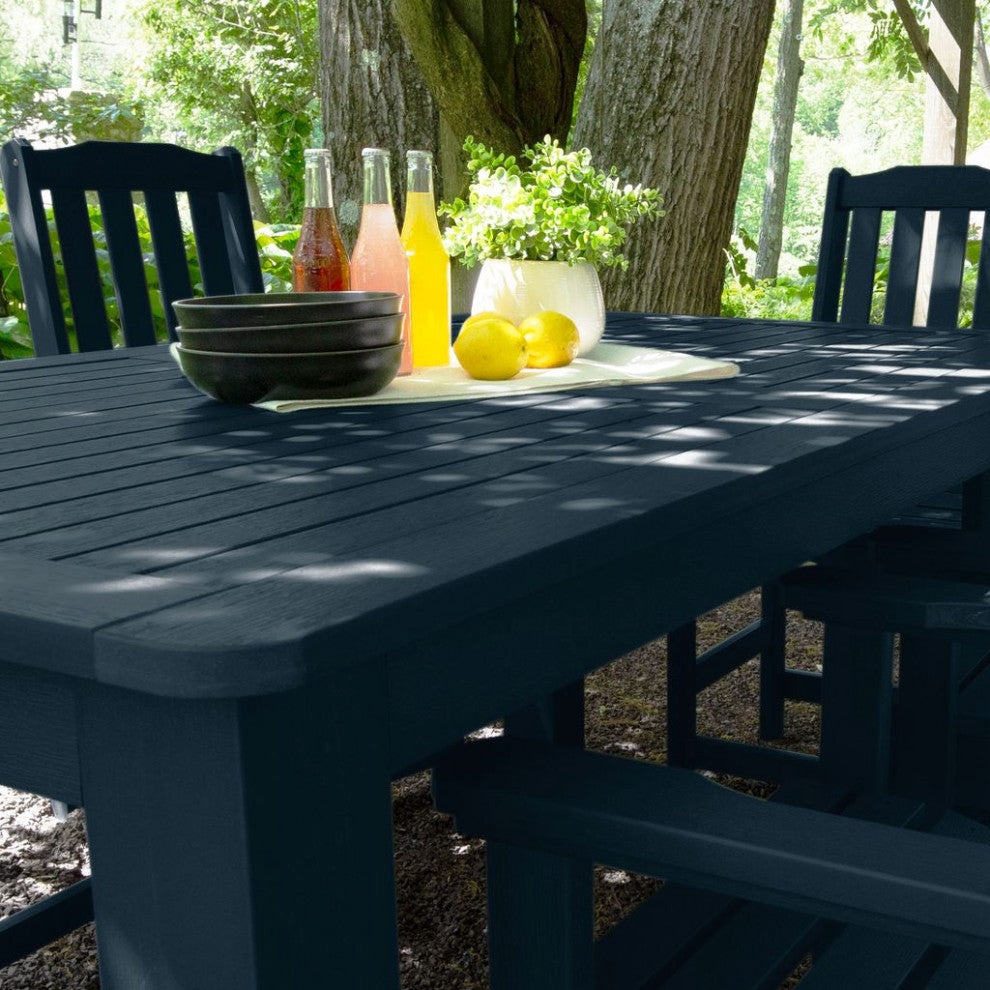 Lehigh 7-Piece Rectangle Counter-Height Dining Set, Federal Blue