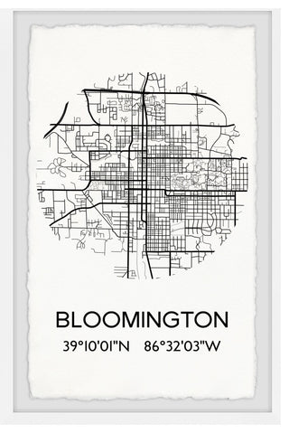 "Bloomington Coordinates" Framed Painting Print, 30x45