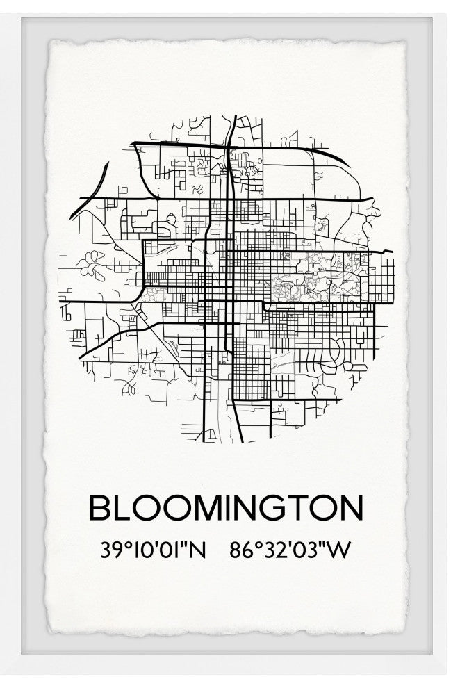 "Bloomington Coordinates" Framed Painting Print, 30x45