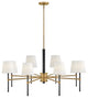 Hinkley Saunders Large Chandelier, Black
