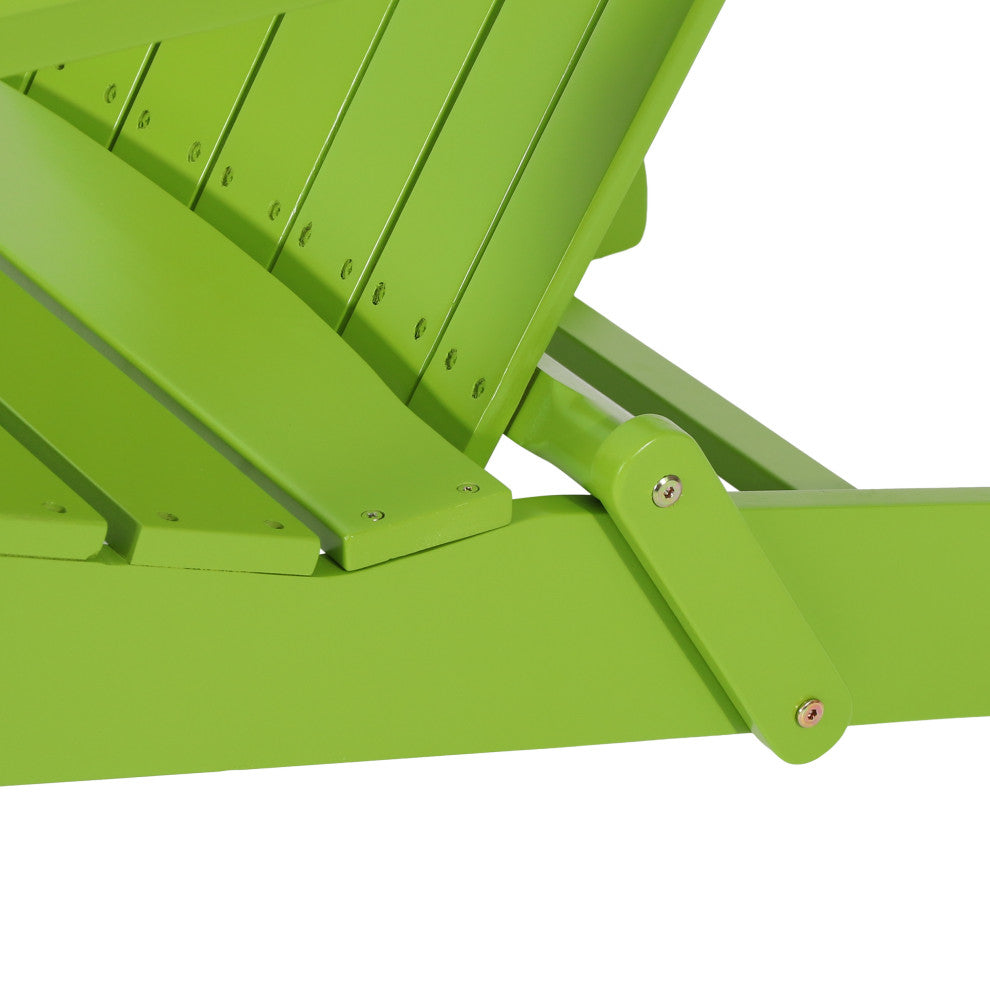 Cartagena Outdoor Acacia Wood Adirondack Chair, Light Green