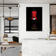 "V Fashion red look" Frameless Free Floating Printed Tempered Glass Wall Art