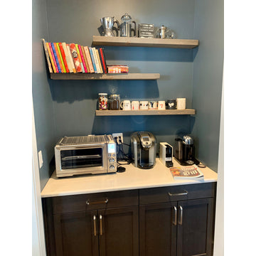 2"x10" Rustic, Floating Shelf, Heavy Duty, Dishes, Easy Hang Mounting Included,