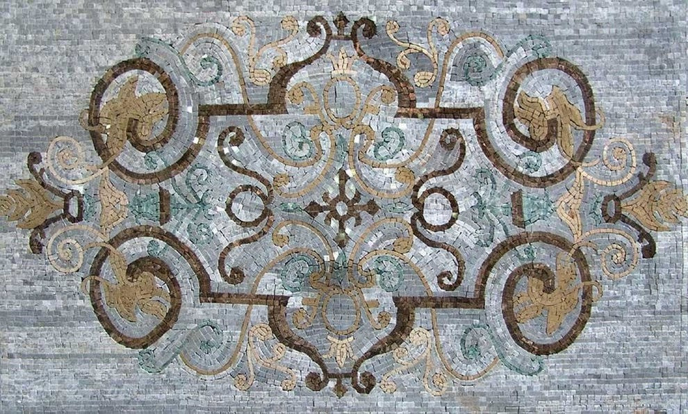 Area Rug Mosaic, Ceiba Gray, 35"x59"