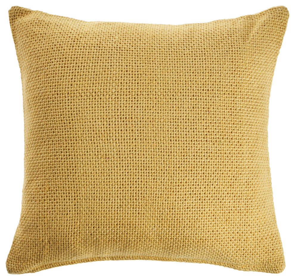 Textured Solid Throw Pillow, Gold